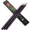 Arteza Colored Pencils, Pack of 3, А004 Mushroom Grey, Soft Wax-Based Cores, Ideal for Drawing, Sketching, Shading & Coloring(A416 Amethyst Purple)