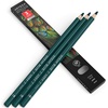 Arteza Colored Pencils, Pack of 3, А004 Mushroom Grey, Soft Wax-Based Cores, Ideal for Drawing, Sketching, Shading & Coloring(A504 Ocean Blue)