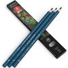 Arteza Colored Pencils, Pack of 3, А004 Mushroom Grey, Soft Wax-Based Cores, Ideal for Drawing, Sketching, Shading & Coloring(A506 Aegean Blue)