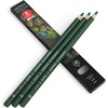 Arteza Colored Pencils, Pack of 3, А004 Mushroom Grey, Soft Wax-Based Cores, Ideal for Drawing, Sketching, Shading & Coloring(A613 Emerald Green)
