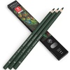 Arteza Colored Pencils, Pack of 3, А004 Mushroom Grey, Soft Wax-Based Cores, Ideal for Drawing, Sketching, Shading & Coloring(A618 Jungle Green)