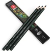 Arteza Colored Pencils, Pack of 3, А004 Mushroom Grey, Soft Wax-Based Cores, Ideal for Drawing, Sketching, Shading & Coloring(A619 Jade Green)