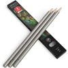 Arteza Colored Pencils, Pack of 3, А004 Mushroom Grey, Soft Wax-Based Cores, Ideal for Drawing, Sketching, Shading & Coloring(A701 Silver)