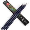 Arteza Colored Pencils, Pack of 3, А004 Mushroom Grey, Soft Wax-Based Cores, Ideal for Drawing, Sketching, Shading & Coloring(Blue)