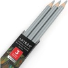 Arteza Colored Pencils, Pack of 3, А004 Mushroom Grey, Soft Wax-Based Cores, Ideal for Drawing, Sketching, Shading & Coloring(A007 Steel Gray)