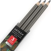 Arteza Colored Pencils, Pack of 3, А004 Mushroom Grey, Soft Wax-Based Cores, Ideal for Drawing, Sketching, Shading & Coloring(A013 Concrete Gray)