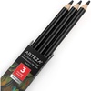 Arteza Colored Pencils, Pack of 3, А004 Mushroom Grey, Soft Wax-Based Cores, Ideal for Drawing, Sketching, Shading & Coloring(A015 Charcoal Gray)