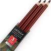Arteza Colored Pencils, Pack of 3, А004 Mushroom Grey, Soft Wax-Based Cores, Ideal for Drawing, Sketching, Shading & Coloring(A213 Garnet Red)