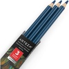 Arteza Colored Pencils, Pack of 3, А004 Mushroom Grey, Soft Wax-Based Cores, Ideal for Drawing, Sketching, Shading & Coloring(A506 Aegean Blue)