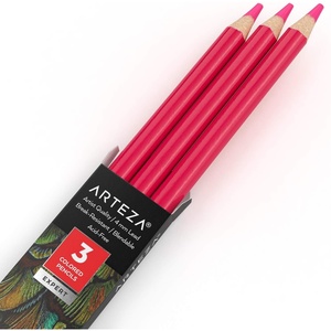 Arteza Colored Pencils, Pack of 3, А004 Mushroom Grey, Soft Wax-Based Cores, Ideal for Drawing, Sketching, Shading & Coloring(A405 Fruit Punch)