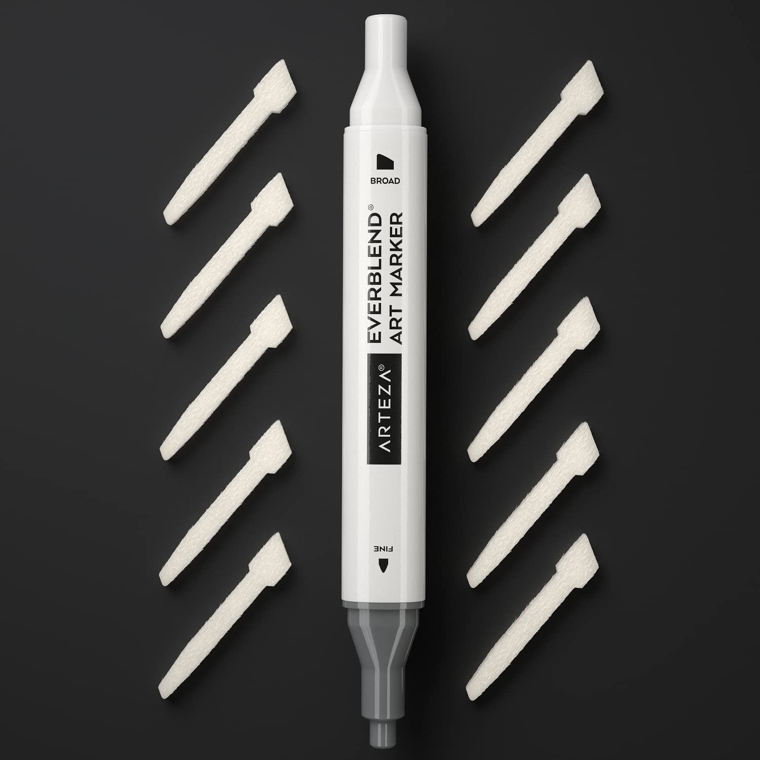 image:imageARTEZA Marker Tip Pack 10 Broad Chisel Nibs Marker Nib Replacements for EverBlend Alcohol Markers Art Supplies for Drawing Sketching and Lettering