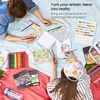 Arteza Mandala Coloring Art Set, 72 Colored Pencils, 6.4 x 6.4 Inches Mandala Coloring Book with 72 Detachable Designs for Relaxation and Stress Relief(48)