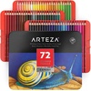Arteza Mandala Coloring Art Set, 72 Colored Pencils, 6.4 x 6.4 Inches Mandala Coloring Book with 72 Detachable Designs for Relaxation and Stress Relief(72)