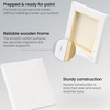Arteza Paint Canvases for Painting, Pack of 12, 8 x 10 Inches, Blank White Stretched Canvas Bulk, 100% Cotton, 12.3 oz Gesso-Primed, Art Supplies for Adults and Teens, Acrylic Pouring and Oil Painting(White – Classic)