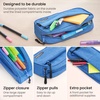 ARTEZA Pencil Case, Blue Pencil Pouch with Zipper Closure, Supplies for Learners and Teachers(Blue)